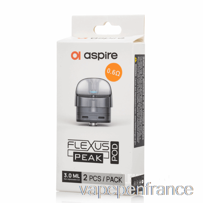 Dosettes De Remplacement Aspire Flexus Peak + Bobines AF 0,6 Ohm (paquet De 2) Stylo Vape